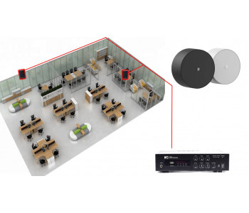 Акустическая система для офиса 2 настенных колонки AUDAC NELO706